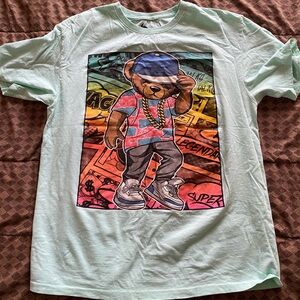 Teal Streetwear Rockbear VIBES T-Shirt!!!